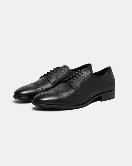 Boss Black Colby Leather Derby Shoes With Brogue Details for men