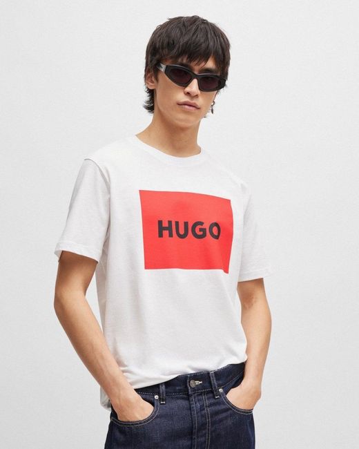 HUGO Red Dulive222 Label Logo T-Shirt Nos Size: L for men
