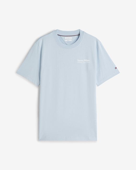Tommy Hilfiger White Nautical Back Graphic T-Shirt for men