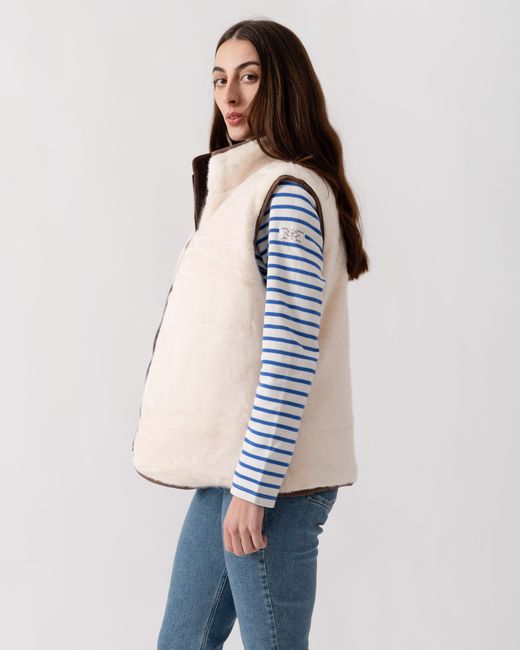 Joules Black Reversible Faux Fur Gilet