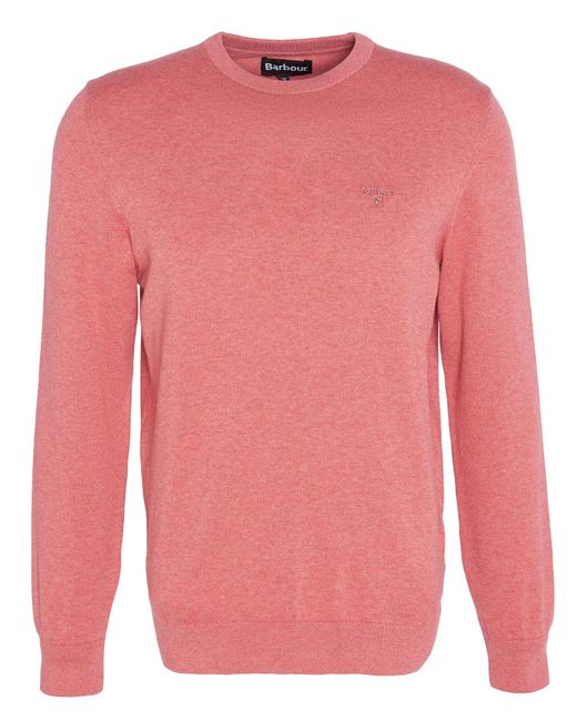 Barbour Pink Pima Cotton Crew Sweatshirt for men