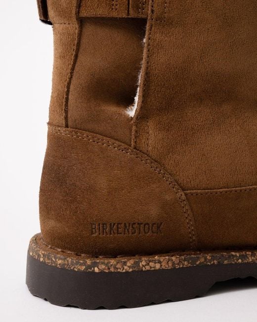 Birkenstock Brown Uppsala Shearling Suede Leather Boots