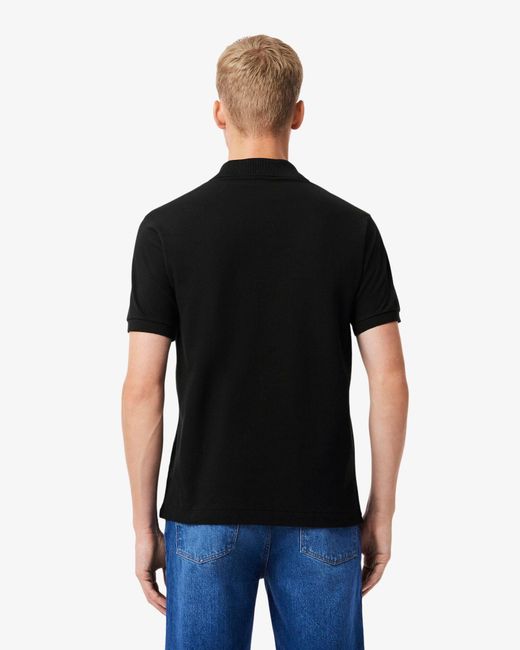Lacoste Black Classic Fit.12.12 Short Sleeve Polo Shirt for men