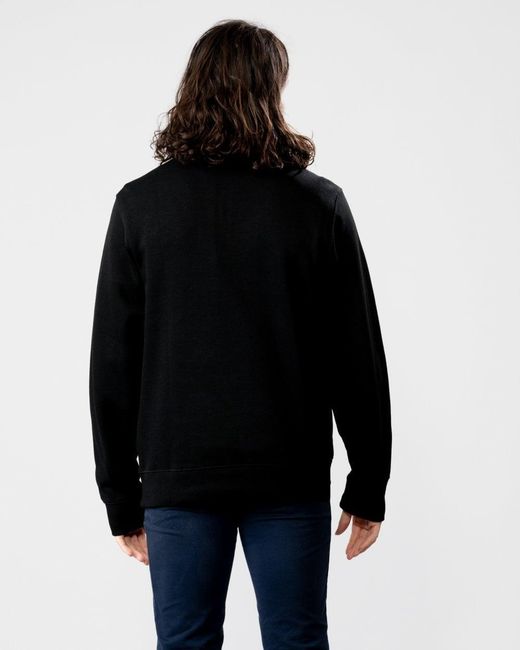 Lacoste Black Zippered Stand-Up Collar Cotton Sweatshirt Size: M for men