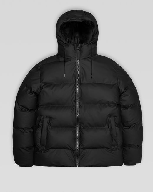Rains Black Alta Puffer Jacket