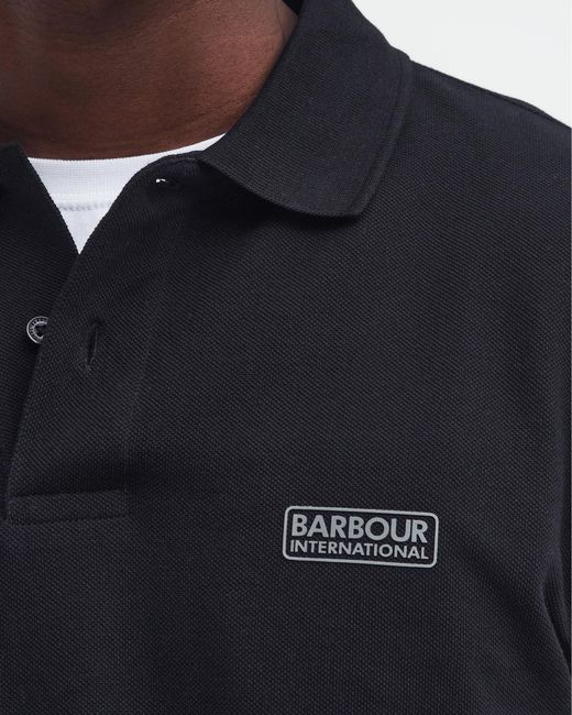 Barbour Blue Essential Short Sleeve Polo for men