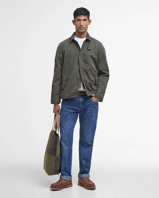 Barbour Gray Tracker Casual Jacket for men
