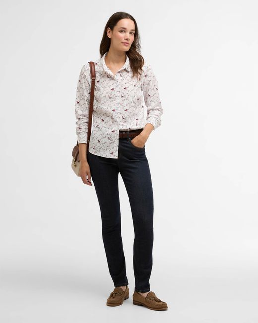 Barbour White Brambles Long Sleeve Shirt