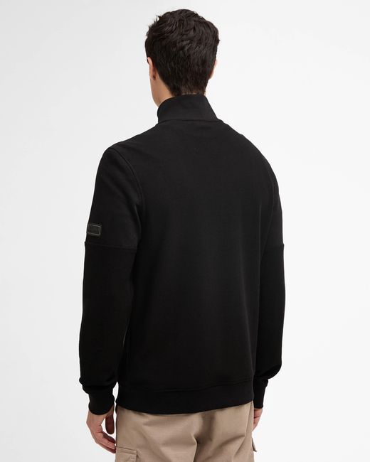 Barbour Black Kaspian Half Zip Sweatshirt for men