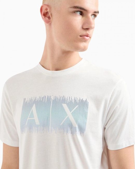 Armani Exchange White A|x Graphic Logo for men