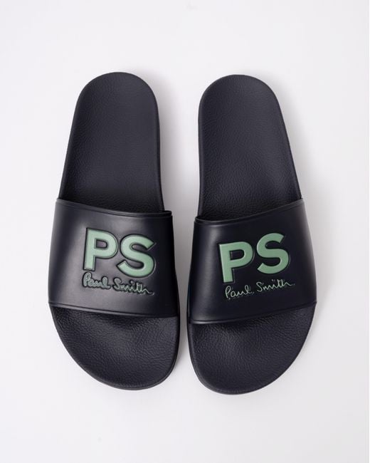 Paul Smith Blue Zed Sports Stripe Slides for men