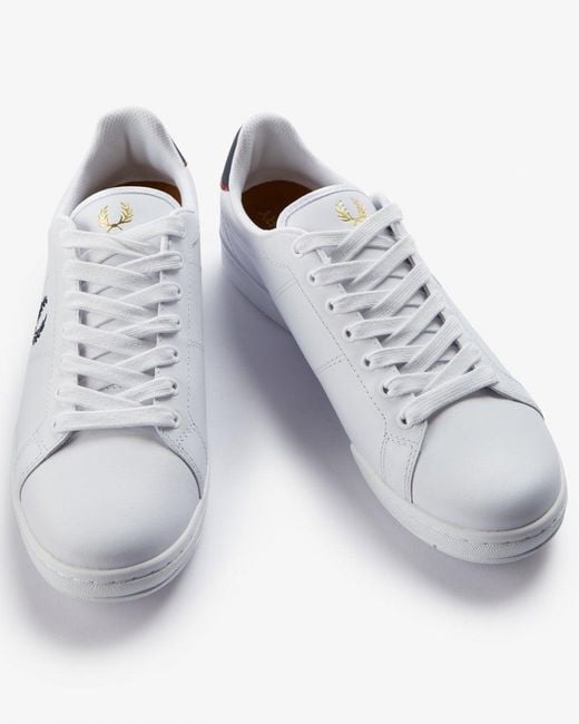 Fred Perry White B722 Leather Trainers Nos for men
