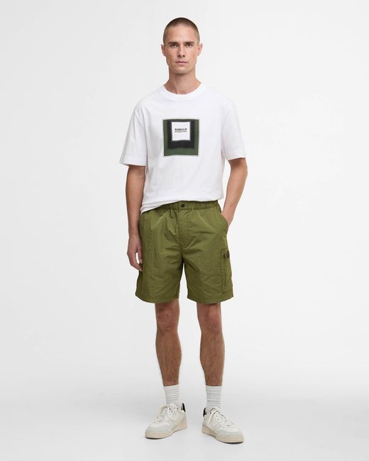 Barbour Green Inline Shorts for men