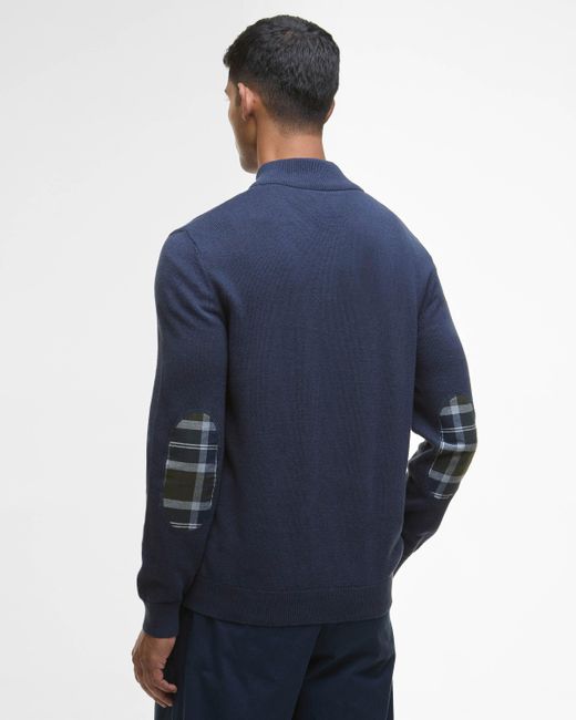 Barbour Blue Avoch Half Zip Jumper for men