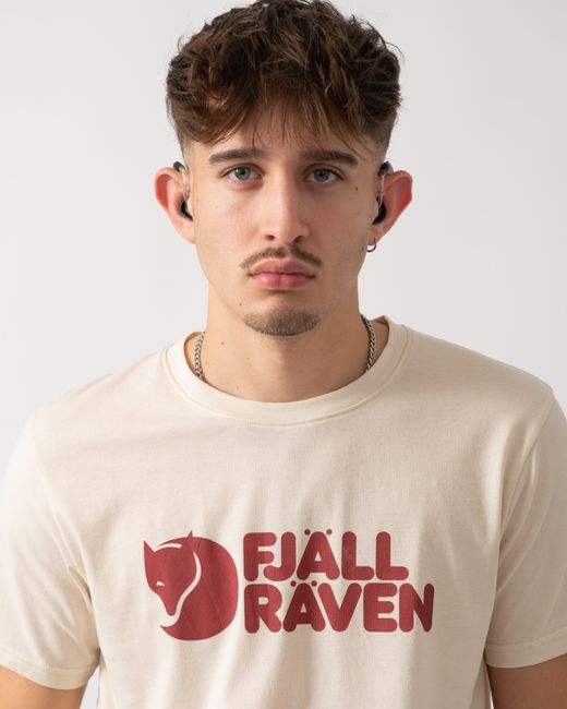 Fjallraven White Logo T-Shirt for men