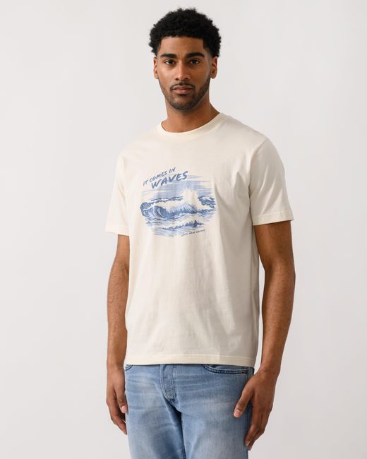 Gant White Graphic Short Sleeve T-Shirt for men