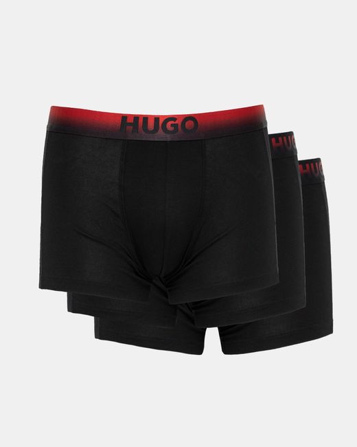 HUGO Black Spray 3-Pack Trunks for men