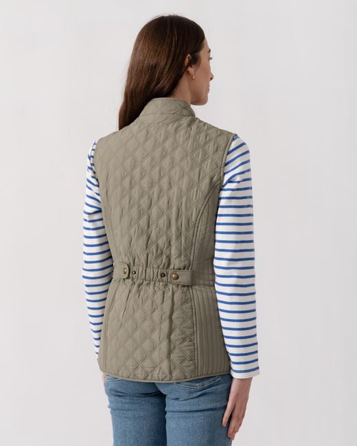 Joules Green Minx Diamond Quilt Gilet