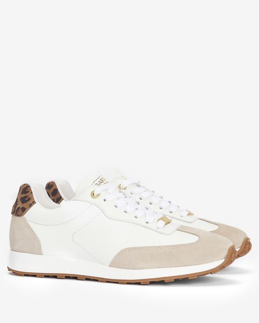 Barbour White Aldrin Trainers