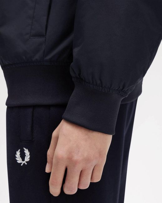 Fred Perry Blue Hooded Brentham Jacket for men