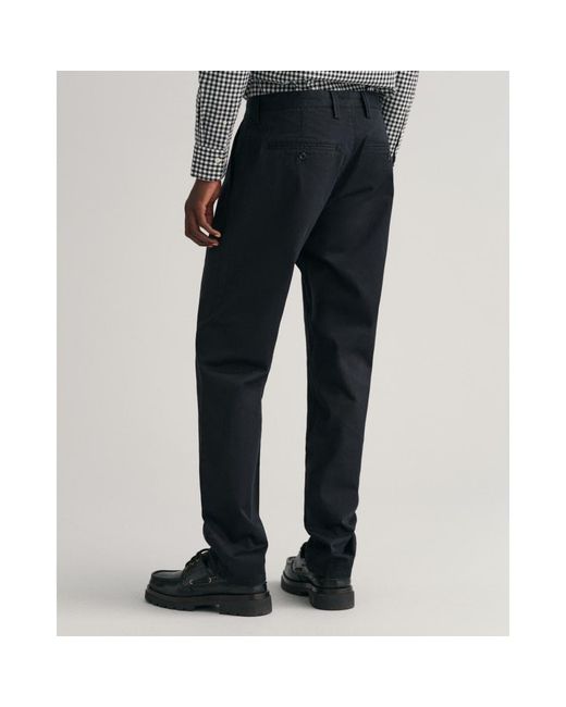 Gant Blue Regular Fit Twill Chinos for men