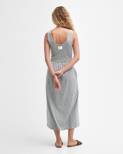Barbour Gray Woodford Midi Dress