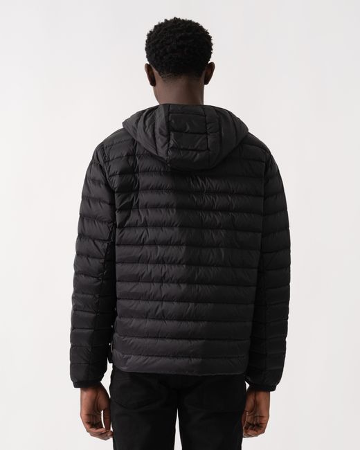 ARMANI EXCHANGE Black Milano/New York Hooded Down Jacket for men