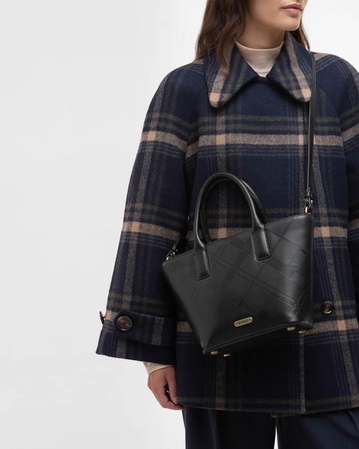 Barbour Black Birch Deboss Leather Tote Bag