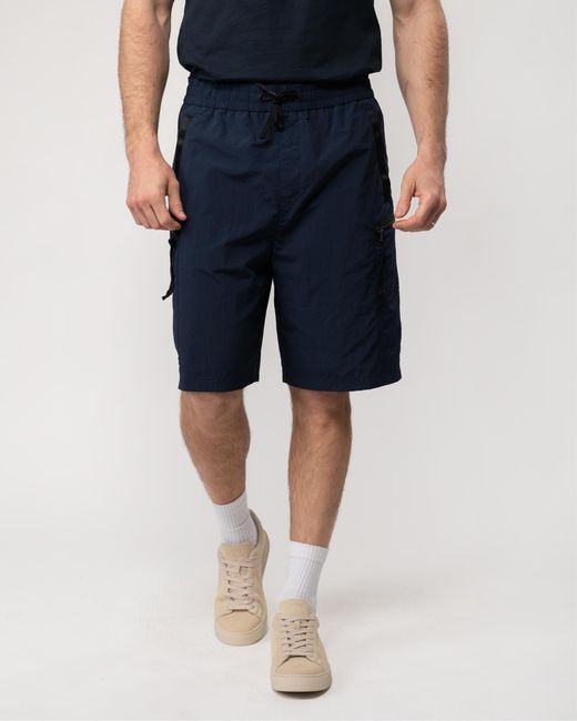 Armani Exchange Blue Shell Fabric Shorts for men