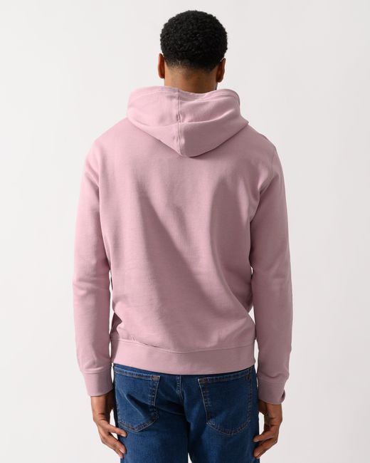 Boss Pink Wetalk Pullover Hoodie With Logo Patch for men