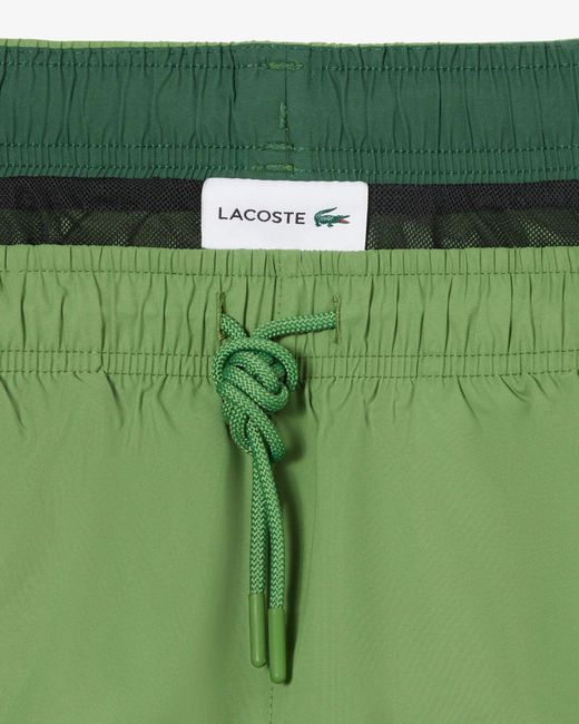 Lacoste Green Light Quick-Dry Swim Shorts for men