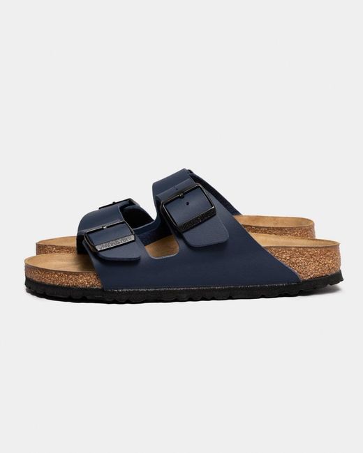 Birkenstock Blue Arizona Birko-Flor Sandals, Size: Uk 7