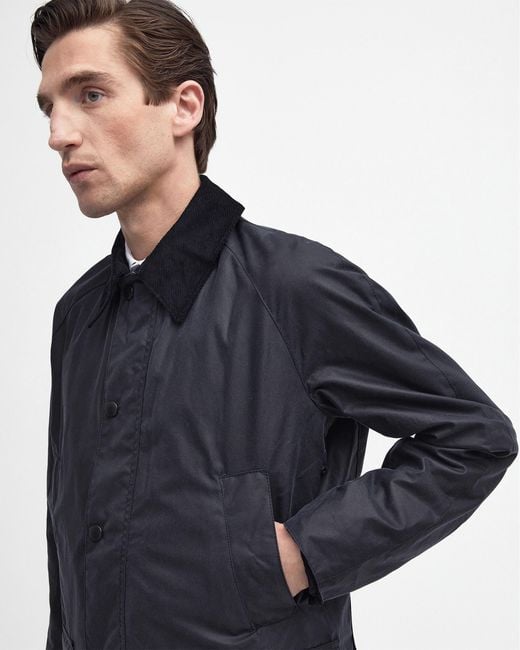 Barbour Blue Ashby Wax Jacket for men