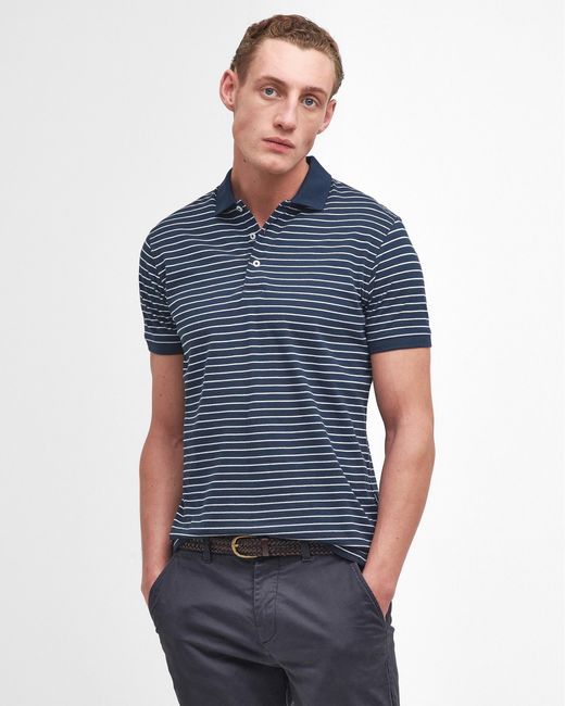 Barbour Blue Westgate Striped Polo Shirt for men