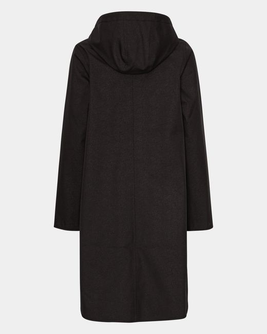 Ilse Jacobsen Black Rain A-Line Softshell Raincoat