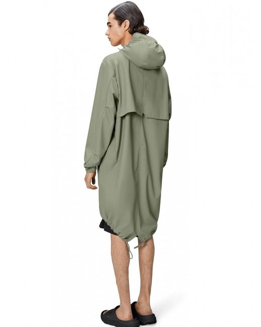 Rains Green Fishtail Parka