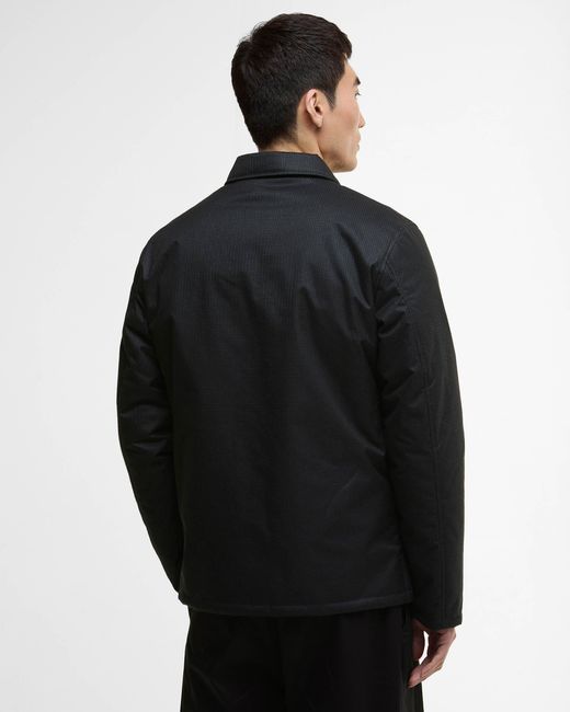 Barbour Black Check Distill Quilted Jacket for men