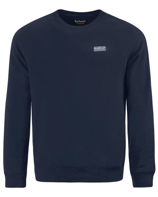 Barbour Blue Essential Crew Sweatshirt for men