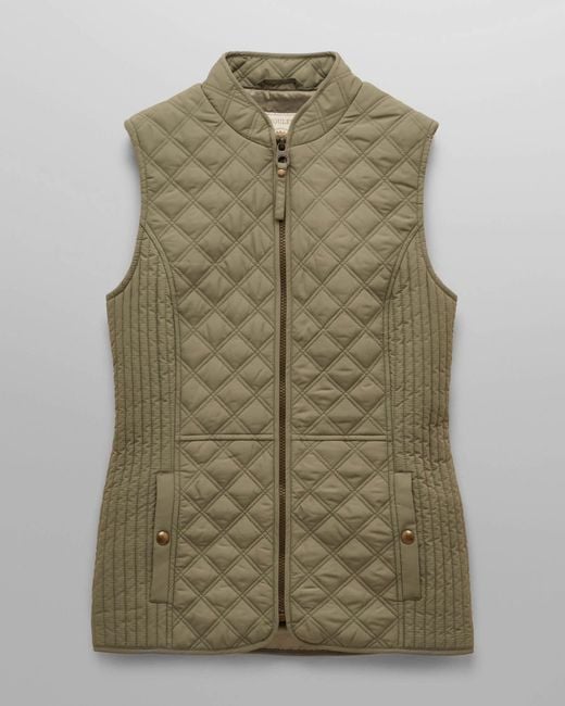 Joules Green Minx Diamond Quilt Gilet
