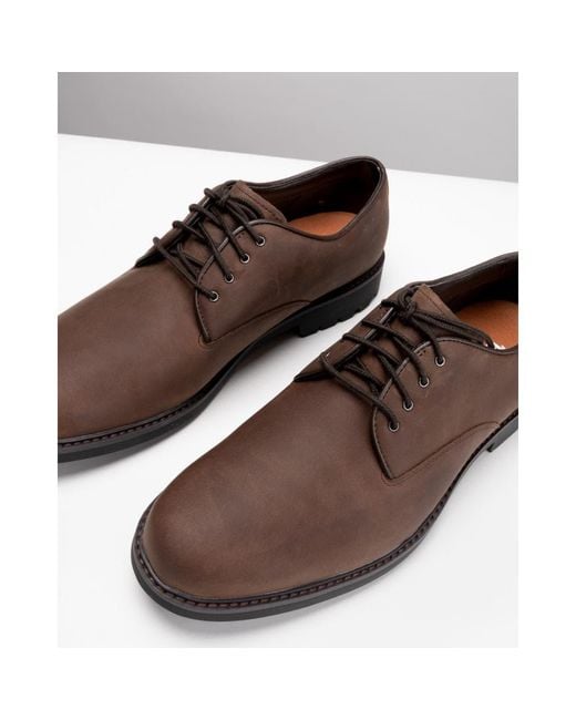 Timberland Brown Earthkeepers Stormbuck Plain Toe Oxford for men