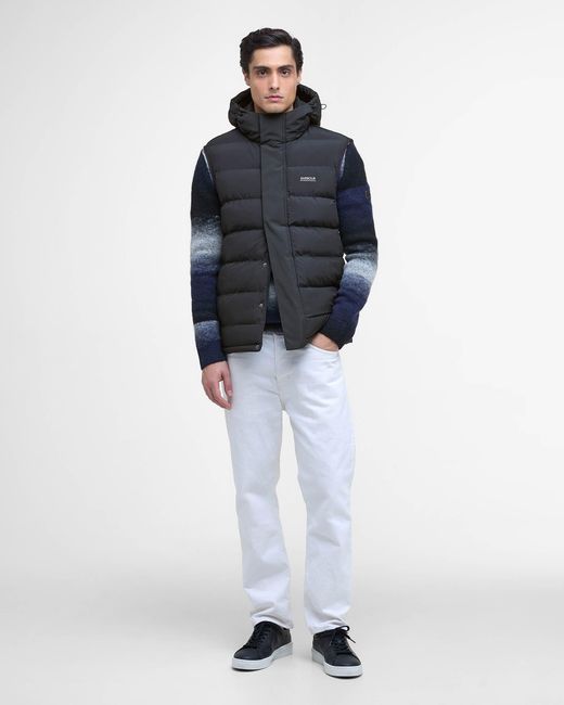 Barbour Blue Padley Puffer Gilet for men