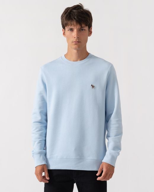 Paul Smith Blue Ps Regular Fit Zebra Logo Sweatshirt for men