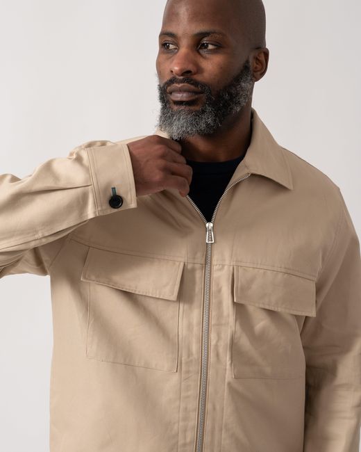 Paul Smith Natural Ps Zip Overshirt for men