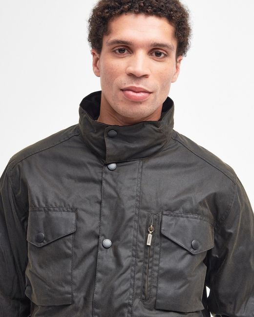 Barbour Gray Sapper Wax Jacket for men
