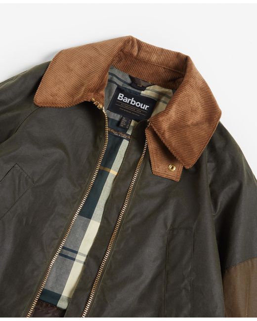Barbour Gray Allerston Wax Jacket Colour: Archive/Beech/Ancient