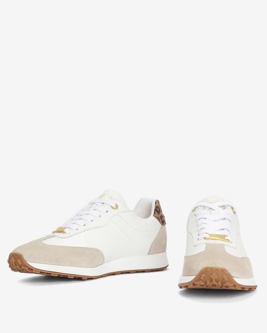 Barbour White Aldrin Trainers