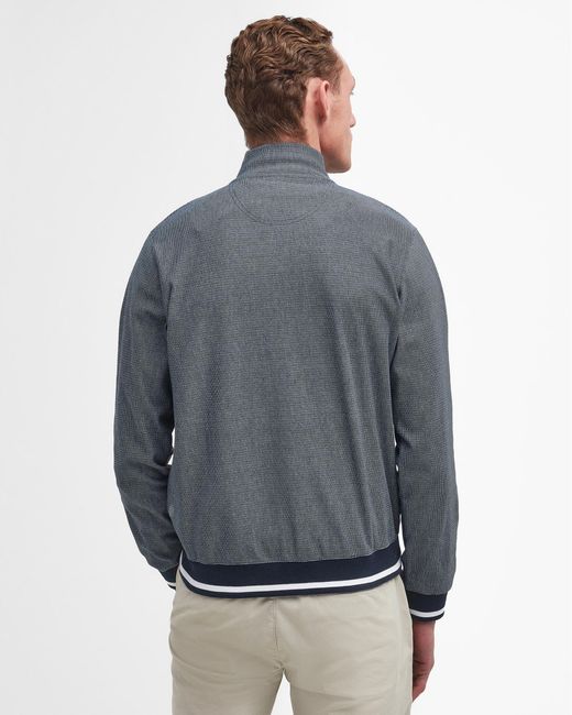 Barbour Blue Houndwood Tailored Half Zip Sweatshirt for men