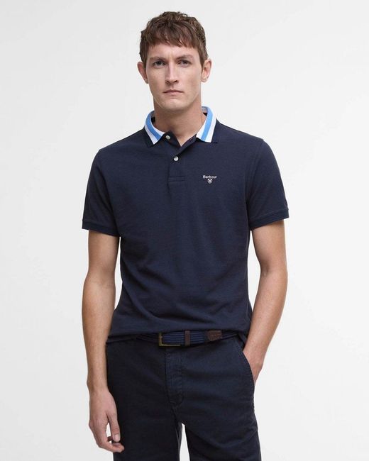 Barbour Blue Hawkesmoor Polo Shirt for men