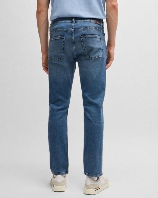 Boss Blue Delaware Bo Slim Fit Comfort-Stretch Jeans Nos for men