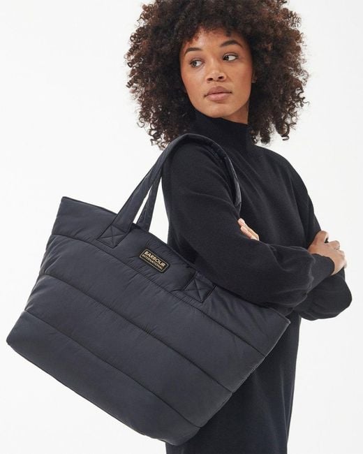 Barbour Blue Monaco Large Quilted Tote Bag